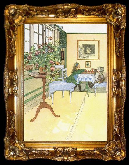 framed  Carl Larsson The Chess Game, ta009-2